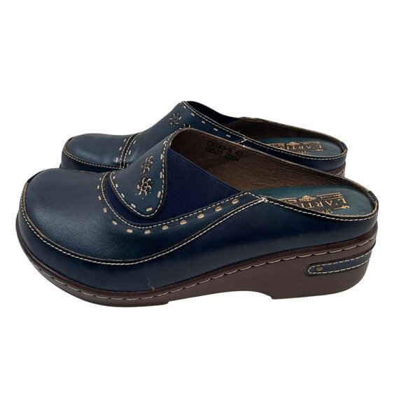 L'Artiste by Spring Step Women's Chino Clog Navy Size 42 - Picture 6 of 11